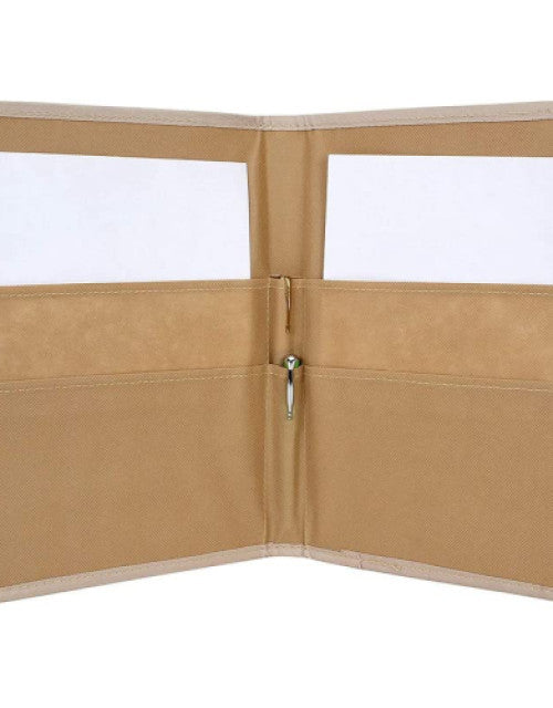 Printed Fabric File Folder for Certificate, Document Holder, Jute Conference Folder (Size: A4, Color: Multicolor Warli Printed) (Pack of 2)